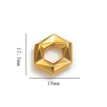 1/5 件 304 不锈钢 18K 镀金月亮花心星大孔六角多面隔珠适用于珠宝制作，女士不锈钢珠宝珠饰工艺，耳环，项链，DIY 珠宝配饰，珠饰工艺 - 彩色 - 查看 42