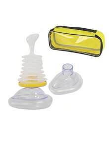 1 dispositivo + 1 máscara grande + 1 máscara pequeña + bolsa de almacenamiento, dispositivo antiahogo, dispositivo de rescate por ahogo para adultos, dispositivo portátil de succión de vías respiratorias, dispositivo de Heimlich para kit de primeros auxilios en el hogar y viajes