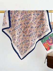 1pc Customized Full-Print Pattern Bandana, Choose Your Own Image Or Text, Size (70x70cm), Multifunctional Headwear & Neck Scarf, Windproof, Ideal Gift For Daily, Travel, Christmas, Birthday, Party, Anniversary, Bridesmaid, Bride, Single Ladies Party,Vacay Vibe Au