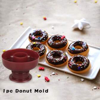 1pc Donut Cake Mold, Hollow Cake Bread Stamping Mold, Donut Cookie Cutter, Baking Tool