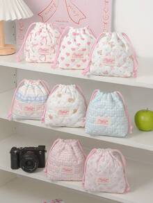 1pc Cute Quilted Camera Bag, CCD Storage Bag, Camera Bag, Soft Material, Anti-Drop And Dust-Proof, Small Pouch, Suitable For Black Card Camera Storage, Minimalist And Portable, Anti-Drop And Scratch-Resistant, Multi-Purpose For Outdoor Use, Camera Accessories Travel Essential, Cruise Essential, Dorm Essential, Birthday Gift, Bridesmaid Gift, Mother's Gift, Teacher's Gift, Valentine's Gift - Multicolor - View 8