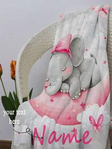 1 pezzo Coperta personalizzabile con motivi animali, 4 modelli disponibili, nome personalizzato, morbida e delicata sulla pelle, lavabile, carino personalizzato, unico, personalizzato, regalo ideale per famiglia, amici, adatto per divano, letto, sala da tè, camera da letto, soggiorno, sala da pranzo