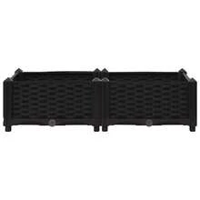 vidaXL Hochbeet 80x40x23 Cm Polypropylen - 黑色 - 查看 4