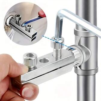 Adjustable Faucet Valve Disassembly Tool, Metal Structure No Battery Design, Blue Non-Slip Handle, Suitable For Plumbers And Maintenance Work