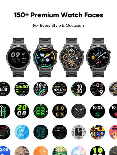 Realme S2 Watch, 1.43" AMOLED Display, IP68 Dust Water Resistance, Customisable Horloge Faces, AI Customised Health Tracking, Super Engine Upto 20 Days Battery Smartwatch view 6