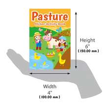 Mini Reusable Farm Animal Sticker Activity Book (4x6"), 4 Sheets & 1 Background Card, Party Favors & Travel Toys For Kids - Mini Farm Animal Sticker Book Set, Reusable No-Trace DIY, Kindergarten Teacher Back-To-School Reward Gift, Long Flight & Car Quiet Toy, Christmas & Halloween Gift Box Filler, Baby Logic & Cognitive Development, Art Class Collage Material, Multi-Purpose Party Favor - Multicolor - View 4
