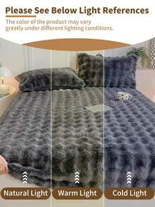 1 件法兰绒床笠、床上用品、舒适家纺、柔软舒适的床垫套、纯色床单、深口袋、仅床单（不含枕套）、可机洗、床上用品礼品、适合双人大床、特大床、适合秋冬季、房间装饰、冬季装饰 - 灰色 - 查看 7