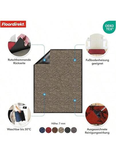 Etm Dirt Trapping Mat, Foot Mat Indoor Outdoor Front Door In Various Sizes (Anthracite Black, 60 180 Cm) view 3