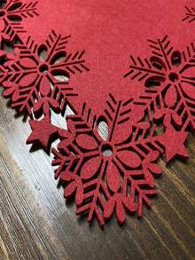 2 Stücke Weihnachtsdekoration, vintage Cut Out Wärmedämmung Platzset aus Untersetzer und Tischset, Hotel/Restaurant/Heim Esszimmermatte, rutschfeste Filz Tischdecke, Party Zubehör