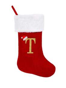Monogram Christmas Stockings,2026 Christmas Stockings Xmas English Letters Hanging Stockings Christmas Socks Double Sided Fireplace Hanging Stockings For Christmas Party Decoration New Year Party Gift Favors Supplies,Personalized Initial Christmas Stocking, Family Holiday Xmas Party Decor Home Decor Christmas Decorations Room Decor Winter