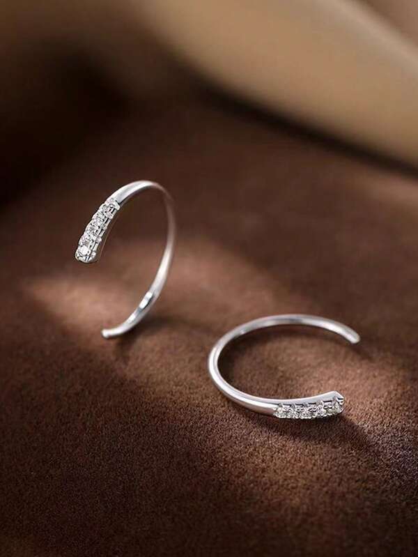 2 piezas Pendientes de aro minimalistas y elegantes, ligeros, adecuados para el uso diario de las mujeres