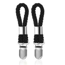 2/5 Stücke Geschirrtuchklemmen zum Aufhängen, Metall Küchenhandtuch Klammern mit Aufhängeschlaufe und Tuchhalter für Zuhause Küche Bad Schränke Tuchhalter