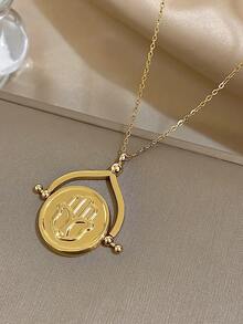 1 Pc Cute Vintage Pendant Necklace For Women Stainless Steel Chain Necklace Daily Party Jewelry Christmas Gifts