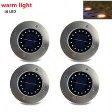 4PCS Solar Outdoor Ground Lamp 8/12/16/20LED Outdoor Lighting Decorative Landscape Light Solar Garden Light Lawn Light Used For Courtyard, Garden Path Road Deck Lawn Patio Sidewalk Festival Decoration - Multicolor - View 11