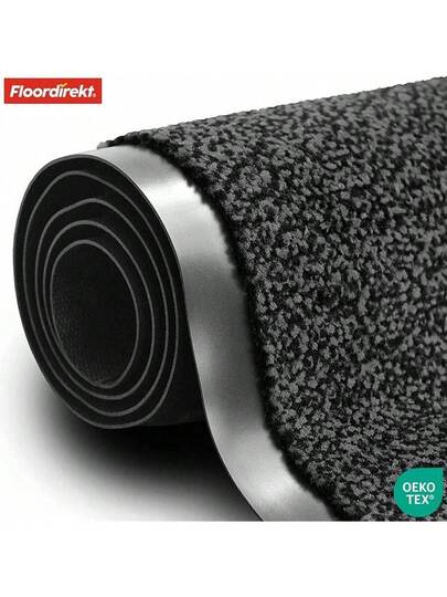 Floordirekt Rhine Dirt Trapper Doormat, Washable Heavy Duty Doormat Non Slip Backing, Entrance Areas Black, 90 Cm 120 view 6