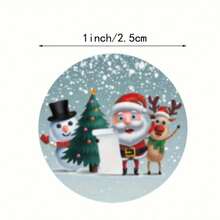 500pcs Cartoon Christmas Theme Gift Labels Stickers, Non-Adhesive Paste Stickers, Reward Stickers, Label Stickers - Merry Chrismas - View 3