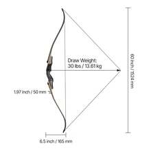 Recurve Bow And Arrows Kit, 60 Inch Wooden Takedown Bows, Right Handed Ergonomic Archery Recurve Bow Package, Longbow For Outdoor Target Training Practice Hunting, Beginners To Advanced, 30 Lbs - 60 Inch - View 10