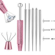 Cone Tipped Piercing Pliers Tool, For Jewelry Replacement - Flat Base Earring Piercer, Ear Nose Lip Piercing Kit - Pink - View 2