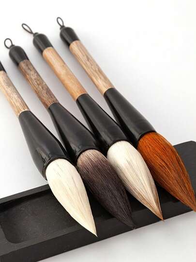 Bolígrafo de cubo grande con pelo de lobo, bolígrafo grande de agarre y práctica de pintura y caligrafía china con pincel de pelo de oveja