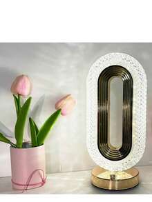 luz de lujo creativo touch cristal lampara de mesa tecnologia tactil luz LED cristal decorativa diseño lujoso regulable intensidad ambiente escritorio sala noche regalo elegante hogar hotel oficina iluminacion ambiental y efecto cristal brillante - Multicolor - Ver 6