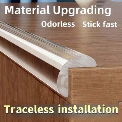 10 mètres Protecteur de coin adhésif transparent - sans odeur, à action rapide, sans résidu, convient pour les bords de table et de mur. Facile à couper et à fixer. Protection des meubles, design minimaliste moderne. Protection des bords de meubles, protection des bords de murs, apparence élégante, protection flexible, protection des armoires de cuisine, housses d'armoires de cuisine, emballage d'armoires de cuisine, emballage de cuisine, protecteurs de coins de table, protecteurs de murs