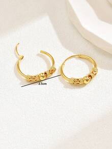 1 set cercei de mireasă din cupru placat cu aur, cadou de nuntă pentru femei