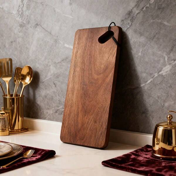 1/2 Stück Rosenholz Schneidebrett, runder Pizzaboard, Griff Steakboard, Pizzateller, Holztablett, Küchenutensilien für Küche & Esszimmer