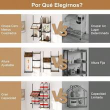Repisas Flotantes Ajustables 8 Piezas, Estantes Flotantes de Pared, Librero de Pared Industrial con Soportes Metlicos, Estante de Exhibicin Rstico para Sala, Recamara, Cocina, Oficina - 5 PIEZAS - Ver 4