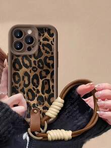 Joivida 极简主义奢华厚防摔腕带豹纹手机壳适用于苹果 和三星手机 - 豹紋腕帶-高級 - 查看 5