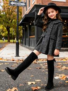 1 Pair Classic Fashion Over-The-Knee Boots, Suitable For Daily Wear And Vacation, Girls High-Top Boots