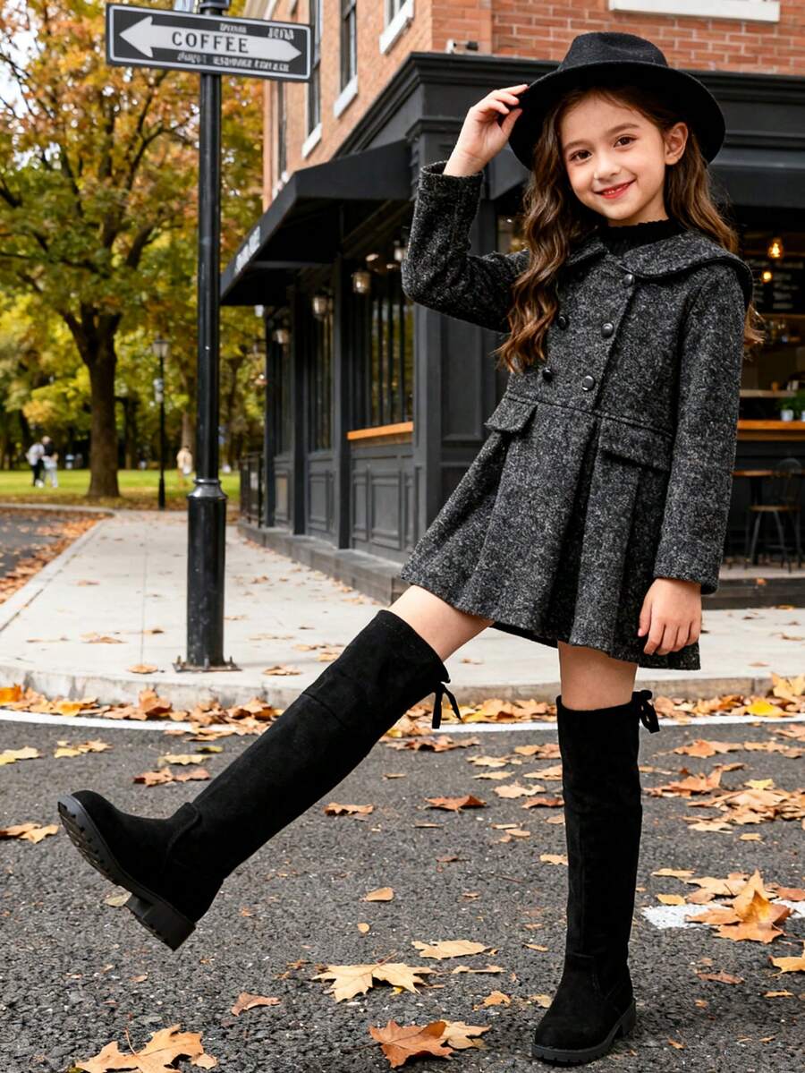 1 Pair Classic Fashion Over-The-Knee Boots, Suitable For Daily Wear And Vacation, Girls High-Top Boots