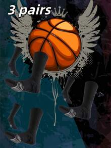 3/1 Pair, Men's Mid Tube Socks, Men's Sports Socks, Men's Badminton Socks, Sports Training Socks, Women's Sports Socks, Practical Professional Basketball Socks, Football Socks, Badminton Socks, Towel Bottom Sports Running And Long-Distance Running Socks - Multicolor - View 5