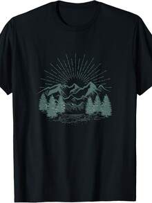 Mountains - Snow-Capped Mountains - Trail To The Mountains T-Shirt - 款式9 - 查看 1