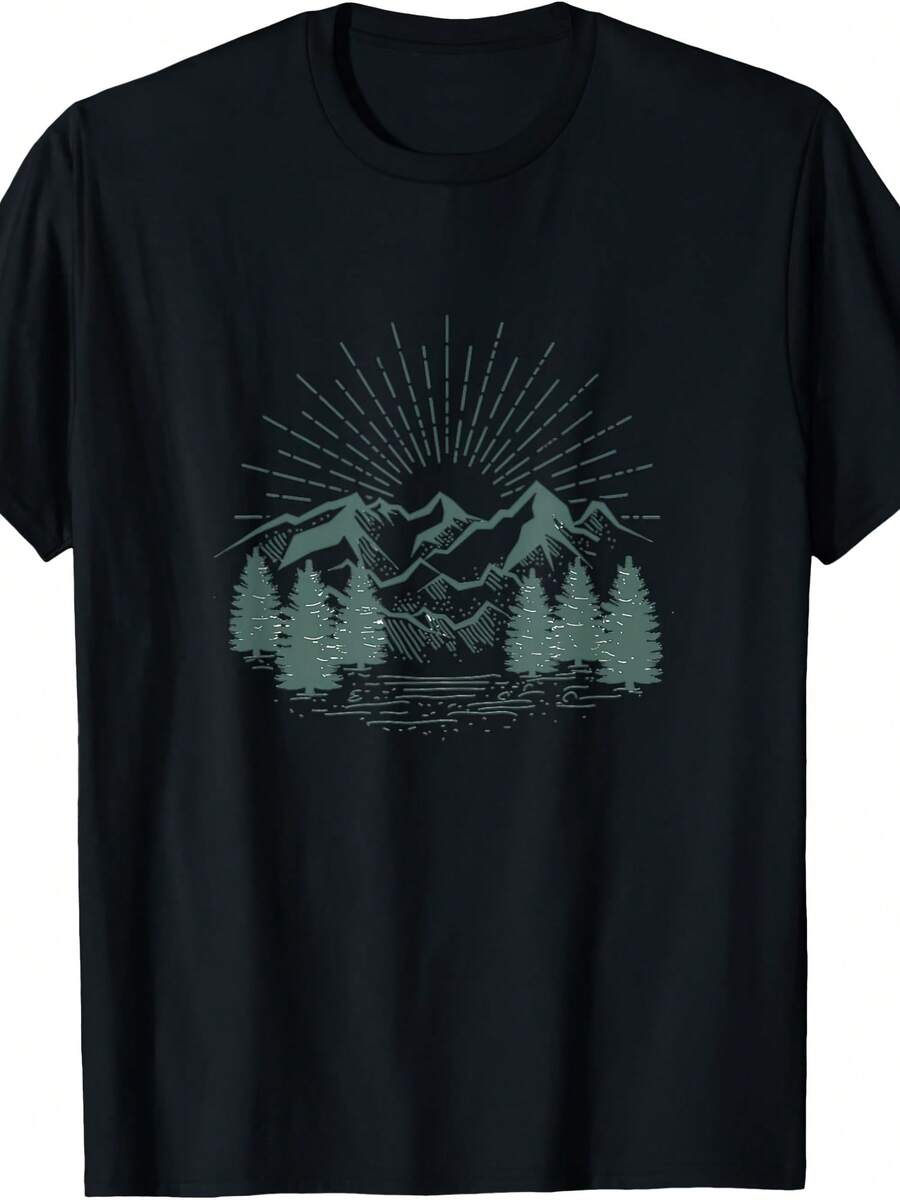 Mountains - Snow-Capped Mountains - Trail To The Mountains T-Shirt - 款式9 - 查看 1