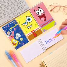 SpongeBob SquarePants 10 PIEZAS Cuadernos con diseño de Bob Esponja y temas, cuadernos de espiral, diarios para fiestas de cumpleaños de niños, cuadernos de notas manuales - Multicolor - Ver 4