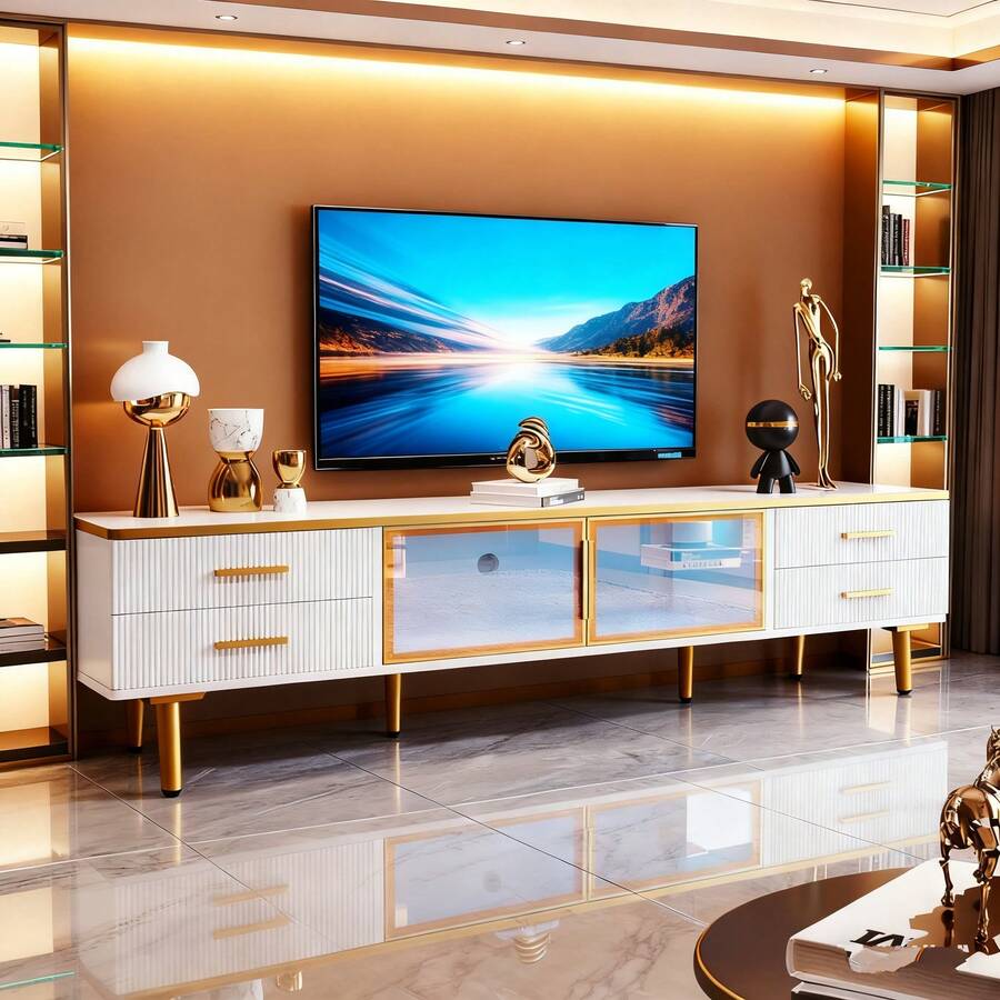 Television Stands & Entertainment Centers - White - View 1