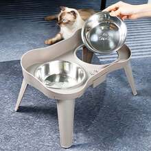 Elevated Dog Bowls Raised Feeder Non-Slip And No Spill Design Bowl Pet Supplies For Small Medium Large Dogs - 咖啡棕 - 查看 13