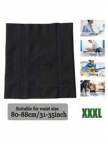 1pc Men'S Waist Trainer - Breathable High-Stretch Fabric, Seamless Design For All-Day Comfort & Light Compression, Slimming Waist Cincher For Casual Attire, Hand Wash Only, Waist Trainer For Men, Sleek Design, Comfortable Fit - Waist Belt - View 14