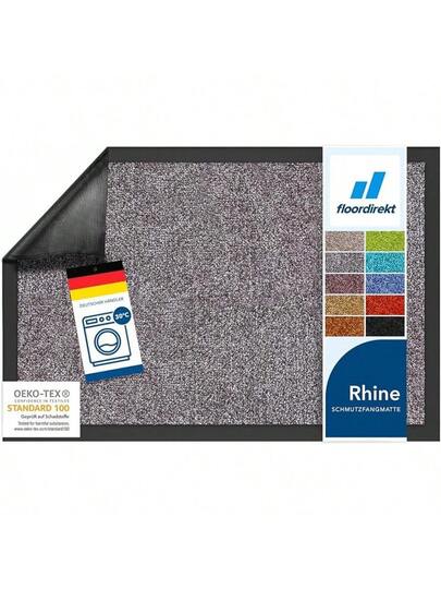 Floordirekt Rhine Dirt Trapper Doormat, Washable Heavy Duty Doormat Non Slip Backing, Entrance Areas Black, 90 Cm 120 view 8