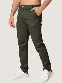Kit 3 Men's Twill Pants Men's Pants With Lycra Elastane - GREY - BLACK - GREEN - View 10