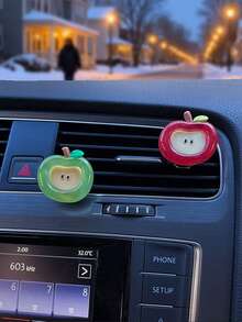 Accesorios de resina DIY para manzanas simuladas, salidas de aire, decoraciones interiores y accesorios de coche frescos