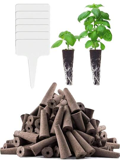 40/20/10pcs Grow Sponges,Seed Pods Replacement Root Growth Sponges Compatible With Aerogarden, Kit With Plant Labels For Hydroponic Indoor Garden System,For Hydroponic Indoor Garden System,Outdoor Garden Signs Plant Name Tags, Seeds,Diy Gardening Signs, Plant Identification Posts, Identification Posts