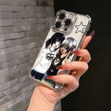 Fundas para Teléfono de Chica Anime Japonesa y Coreana Adecuadas para 16, 15, 14, 13, 12, 11 Pro, X, XR, XS, 8, Plus - Cubierta Trasera Suave Transparente Antigolpes17  17promax - Plateado - Ver 4