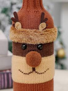 Christmas Wine Bottle Set, Festival Champagne Red Wine Creative Wine Set, Hotel Dining Table, Restaurant, Festival Decoration Supplies