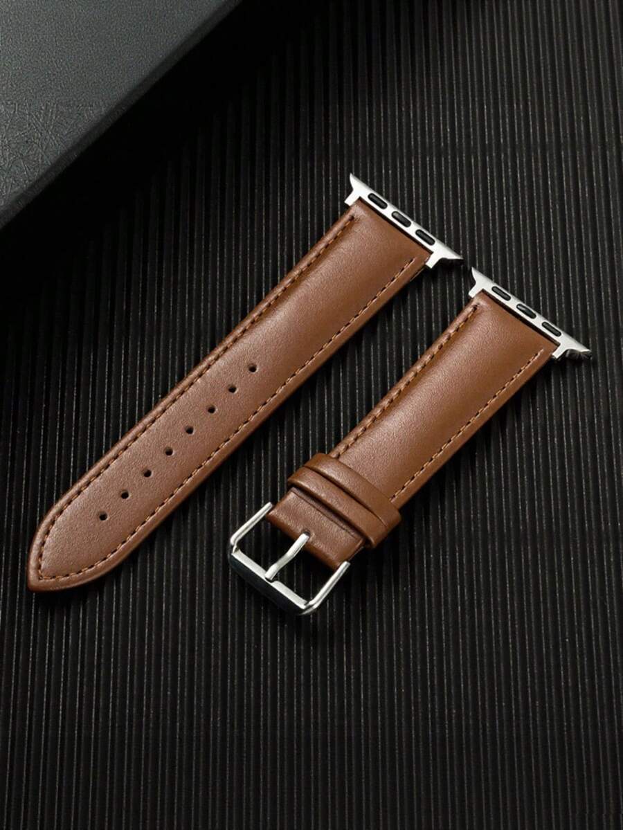 1 curea de ceas din piele pentru bărbați, stil business, compatibilă cu 49mm, 46mm, 45mm, 44mm, 42mm, 41mm, 40mm, 38mm, curea de ceas de lux compatibilă cu Series Ultra 11 SE3 10 9 8 7 6 5 4 3 2 1, accesorii profesionale elegante pentru curea de ceas compatibilă cu