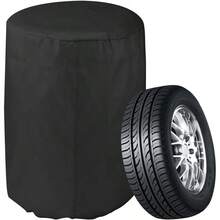 Housse de pneu universelle, housse de protection de pneu, sac de pneu de voiture, protecteur de pneu, housse de pneu de protection contre la poussière et le soleil - Noir - Voir 2