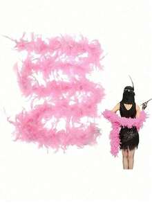 Bufanda de piel sintética colorida de 2 metros, adecuada para mujeres, se puede usar para baile, boda, fiesta, Halloween, decoración de escenario, accesorios de ropa, decoración de bufanda, regalo ideal para fiesta de cumpleaños, Halloween, día de carreras, fiesta del té, Nochevieja, concierto y decoración del hogar, boda de baile, actuación en el escenario, disfraz y accesorios de carnaval, artículos de fiesta - Multicolor - Ver 12