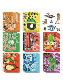 500 件意大利 Brainrot Tung Tung Tung Sahur 卡通涂鸦贴纸抽象风格适用于头盔装饰、手工书制作、汽车装饰派对装饰、剪贴簿、笔记本电脑、行李箱、吉他、水瓶、手机壳时尚装饰