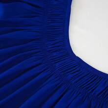 1pc Bicolor Ruffled Elastic Bed Skirt, Soft Bedding - White With White Ruffle Elastic Bed Skirt, Bed Valance, Stretchy Bed Skirt, Suitable For Bedroom, Guest Room, Dorm, Hotel Bedding Decor