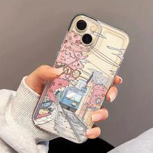 Adecuado para iPhone 16 PRO MAX, funda protectora transparente simple a prueba de golpes con patrón de tren de anime Sakura, alta estética para iPhone 14/15/15 PLUS/13P/12/11/7/8P/X/XR/XSMAX - Mezcla de colores - Ver 5